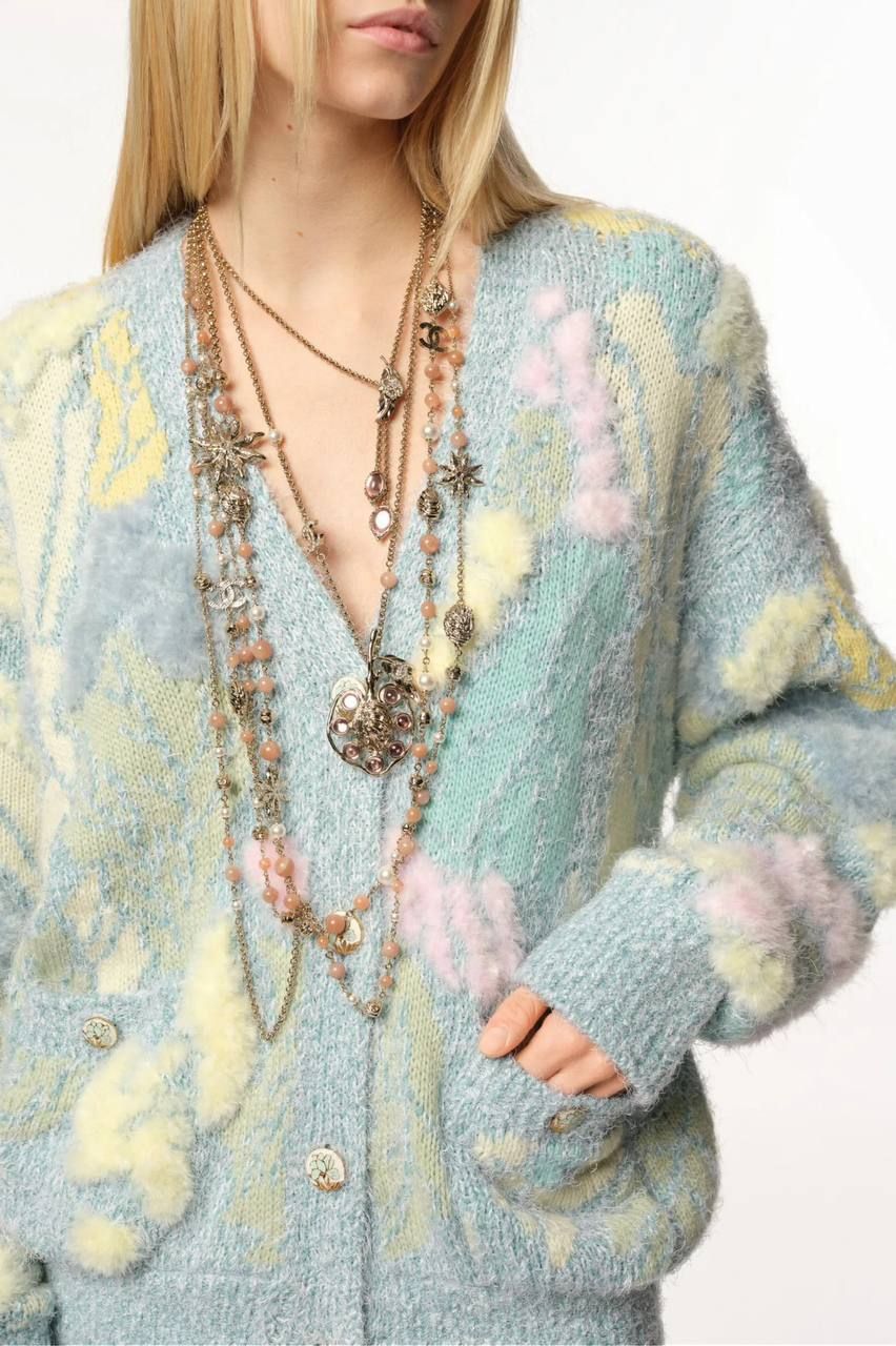 Кардиган Chanel из шёлка и шерсти